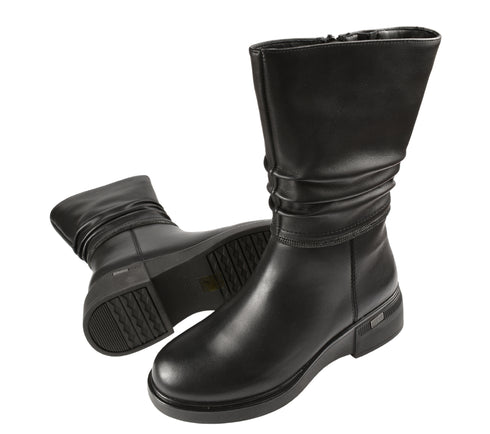 Cizme elegante, dama, KARISMA, DL70026A negru, piele naturala